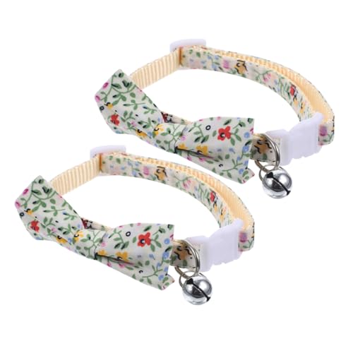 HEMOTON 2 Stück Katzenhalsband mit Körperpflege hoch LED Haustier Bogen Glockenhalsband für Biegekragen für Katze Katze Katzenkragen Kätzchen-Kragen Polyester-Nylon HEMOTON 2 Stück Katzenhalsband mit Körperpflege hoch LED Haustier Bogen Glockenhalsband für Biegekragen für Katze Katze Katzenkragen Kätzchen-Kragen Polyester-Nylon von HEMOTON