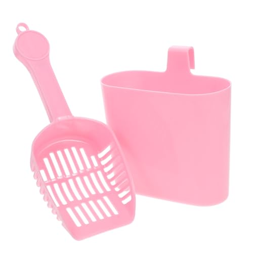 HEMOTON 2 Stück Katzenstreu-Schaufel-Set Kleine Wurfschaufel Abfallschaufel Aus Stahl Katzenschaufel Mit Halter Metallstreu Scoop Metal Pooper Scooper Aufbewahrung Von Katzenstreu Abs Rosa von HEMOTON