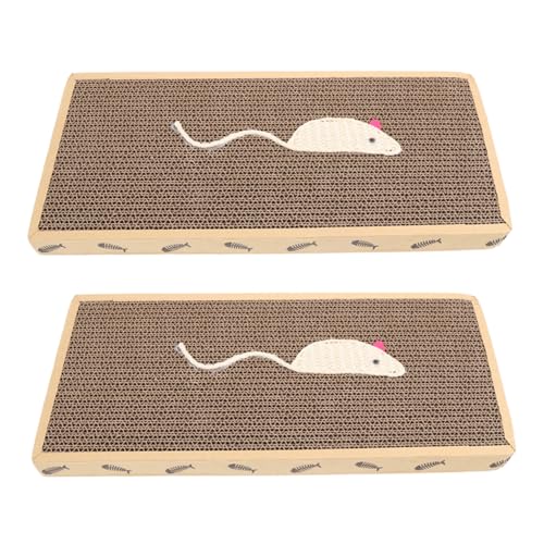 HEMOTON 2 Stück Krallenschleifspielzeug für Katzen Kratzer Unterlage Katzenspielzeug Pads gewellt katzenbedarf katzenkratzmatte Pfote Boden Kratzpad Kratzbrett Wellpapier Dark Brown HEMOTON 2 Stück Krallenschleifspielzeug für Katzen Kratzer Unterlage Katzenspielzeug Pads gewellt katzenbedarf katzenkratzmatte Pfote Boden Kratzpad Kratzbrett Wellpapier Dark Brown von HEMOTON