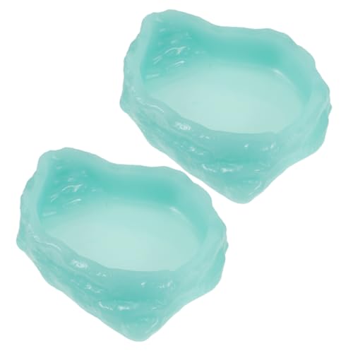 HEMOTON 2 Stück Leuchtende Reptilien Futternäpfe Wasserschalen aus Resin für Schildkröten und Echsen Platzsparend und Langlebig für Futter und Wasser im Terrarium HEMOTON 2 Stück Leuchtende Reptilien Futternäpfe Wasserschalen aus Resin für Schildkröten und Echsen Platzsparend und Langlebig für Futter und Wasser im Terrarium von HEMOTON