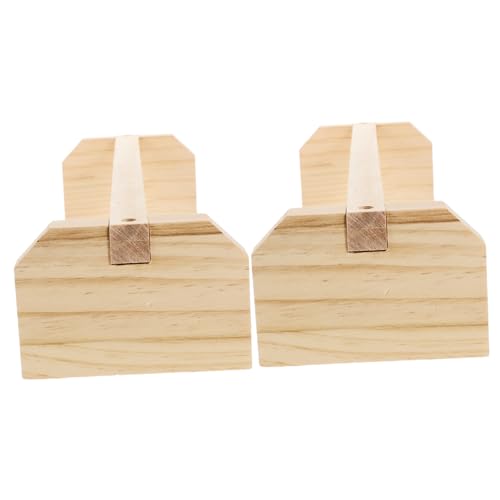HEMOTON 2 Stück Papageien Stand Rack aus Holz für Hühner und Vögel Hochwertiges Vogelspielzeug für Käfige für Küken Sittiche Nymphensittiche und Ähnliche Vogelarten von HEMOTON