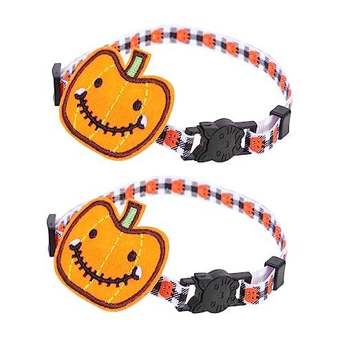 HEMOTON 2 Stück Party-Kragen- Halloween-Kragendekoration Kürbis-Kätzchen- welpen Kürbis Haustierhalsband verstellbares hundehalsband Polyester HEMOTON 2 Stück Party-Kragen- Halloween-Kragendekoration Kürbis-Kätzchen- welpen Kürbis Haustierhalsband verstellbares hundehalsband Polyester von HEMOTON