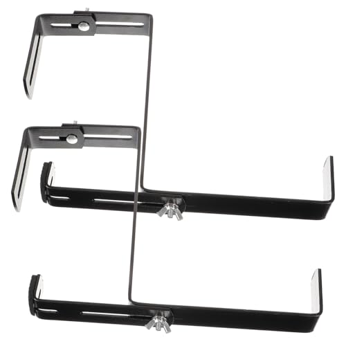 HEMOTON 2 Stück Pflanzenaufhänger drinnen Inhaber montieren Pflanzen hängen Töpfe für Schwelle Terrakotta Anlage Hanging Basket blumenampeln planzständer Wandpflanze Drahthaken Eisen Black von HEMOTON