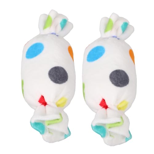 HEMOTON 2 Stück Plüsch Hundespielzeug im Bonbon Design Quietschespielzeug für Welpen Zahnpflege für Hunde Sicher und Langlebig für Spielerisches Kauen und Teething HEMOTON 2 Stück Plüsch Hundespielzeug im Bonbon Design Quietschespielzeug für Welpen Zahnpflege für Hunde Sicher und Langlebig für Spielerisches Kauen und Teething von HEMOTON
