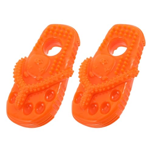 HEMOTON 2 Stück Rutschfestes Hundespielzeug Schlüpfschuhform zur Zahnreinigung Interaktives Kaumaterial für Welpen Orange für Indoor Outdoor Spaß HEMOTON 2 Stück Rutschfestes Hundespielzeug Schlüpfschuhform zur Zahnreinigung Interaktives Kaumaterial für Welpen Orange für Indoor Outdoor Spaß von HEMOTON