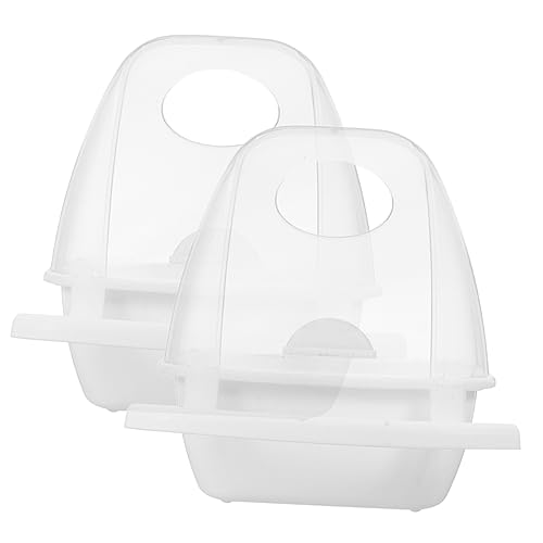 HEMOTON 2 Stück Spritzwassergeschützte Vogelfutterbox Birdfeeder hängend Futterspender Vogelfütterer Sittich-Futter drinnen transparenter Futterautomat für Papageien Container Plastik Weiß HEMOTON 2 Stück Spritzwassergeschützte Vogelfutterbox Birdfeeder hängend Futterspender Vogelfütterer Sittich-Futter drinnen transparenter Futterautomat für Papageien Container Plastik Weiß von HEMOTON