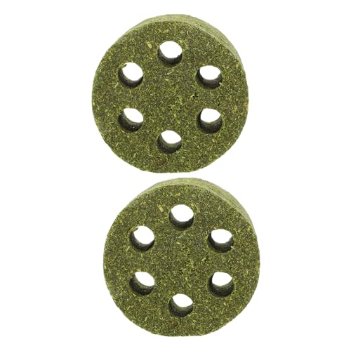 HEMOTON 2 Stück Teiliges Organisches Heu Kauspielzeug für Kaninchen und Kleintiere Natürlicher Zahnpflege Snack Kleines Sicheres Nagetierspielzeug gegen Langeweile von HEMOTON