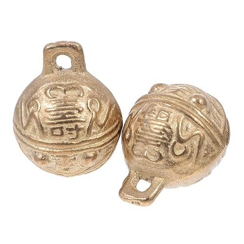 HEMOTON 2 Stück Tigerkopf Glocke Hund geformt Haustier Glocke Haustierglocken für Dekorative Glocken Animal Toys Tier kreative Kupferglocken Haustierbedarf von HEMOTON