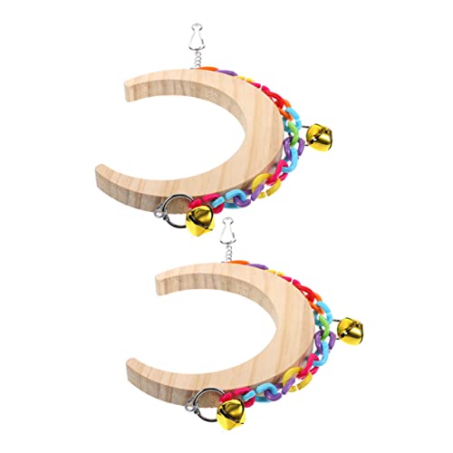 HEMOTON 2 Stück Vogelkäfigschaukel Papageiung Swing Papageienschaukel Papageienspielplatz Nymphensittich Schaukel Papageienspielständer Vogelspielzeug Vogel Stehen Hölzern HEMOTON 2 Stück Vogelkäfigschaukel Papageiung Swing Papageienschaukel Papageienspielplatz Nymphensittich Schaukel Papageienspielständer Vogelspielzeug Vogel Stehen Hölzern von HEMOTON