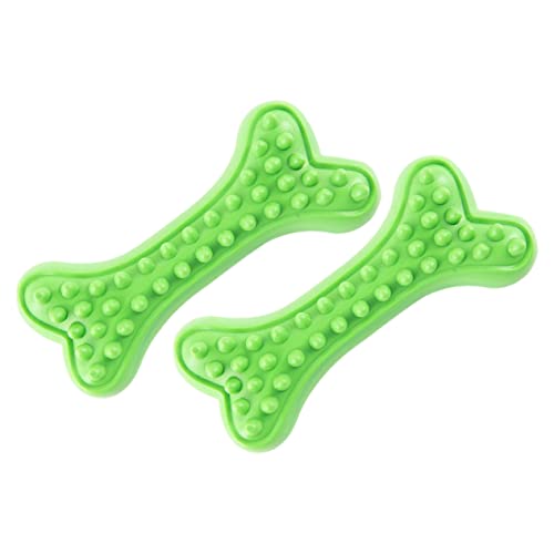 HEMOTON 2 Stück Welpenspielzeug für Haustiere Hunde Kauer kauen klein Kauspielzeug zum Zahnen von Welpen Welpenzahnknochen Kauspielzeug für Welpen Gummi Hellgrün HEMOTON 2 Stück Welpenspielzeug für Haustiere Hunde Kauer kauen klein Kauspielzeug zum Zahnen von Welpen Welpenzahnknochen Kauspielzeug für Welpen Gummi Hellgrün von HEMOTON