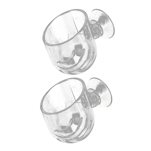 HEMOTON 2 Stück Zubringer Aquarium klarer Futterbecher Futterspender für Aquarien Futternapf für Aquarien Fischfutterspender Aquarienfischfutterhalter Versorgung mit Aquarien Acryl von HEMOTON