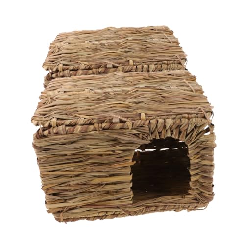 HEMOTON 2 Stücke Hasennest Aus Stroh Kaninchenfell Kaninchenhaus Im Freien Meerschweinchenhaus Rattenvorräte Meerschweinchen Versteck Hasenbett Versteck Hasenhäuser Kaninchenhütte Gras von HEMOTON