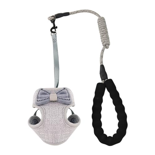 HEMOTON 2.5Kg Verstellbares Katzenwesten Geschirr mit Schleifen Design Atmungsaktiv und Bequem für Katzen für und Ausflüge von HEMOTON