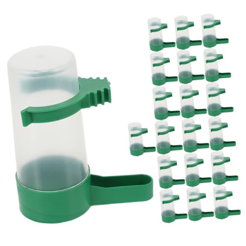 HEMOTON 20 Stück Automatischer Vogeltrinkbrunnen Automatischer Vogelwasserspender Vogelkäfig Wasserspender Vogeltränke Tränke Wasserspender Für Hühner Vogeltränke Für Haustiere Abs Green von HEMOTON