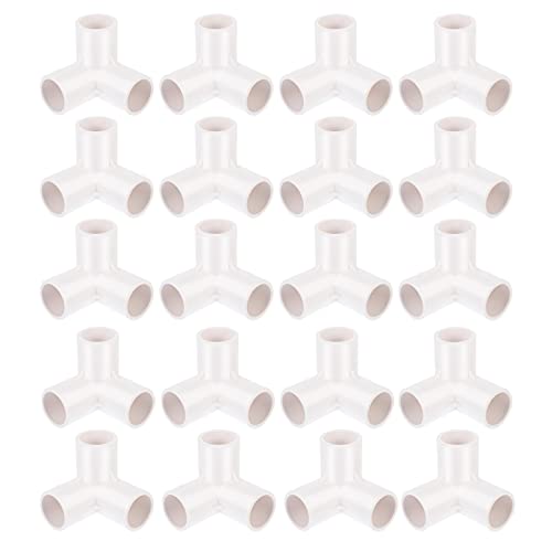 HEMOTON 20 Stück PVC Wasserrohrverbinder Weiße Schlauchanschlüsse Langlebige Verbindungselemente für Gartenbewässerung und Rohrreparatur von HEMOTON
