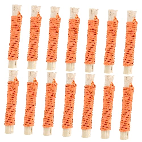 HEMOTON 20 Stück Teiliges Kaninchen Kauspielzeug aus Natürlichem Holz Rotierende Leiter und Molar Sticks zur Zahnpflege Beschäftigungsspielzeug für Papageien Hamster und Kleine Nager von HEMOTON