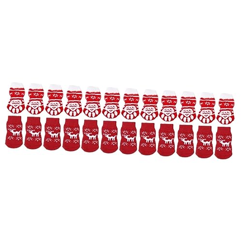 HEMOTON 24 Stck. Teiliges Weihnachts Pet Socken aus Warmer Baumwolle rutschfeste Hundesocken und Katzensocken Schützt Pfoten vor Kälte und Kratzern für Haustiere im Winter HEMOTON 24 Stck. Teiliges Weihnachts Pet Socken aus Warmer Baumwolle rutschfeste Hundesocken und Katzensocken Schützt Pfoten vor Kälte und Kratzern für Haustiere im Winter von HEMOTON