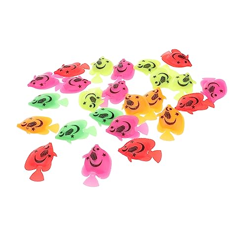 HEMOTON 24stücke Simulieren Plastikfische Miniatur-tropenfische Modellfischfiguren Spielzeug Ornament Für DIY-Aquarium Zufälliges Muster Und Farbe von HEMOTON