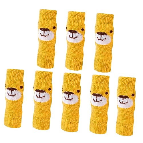 HEMOTON 2Sätze Antirutsch Hundesocken für Haustiere Bezaubernde Beinschutzstrümpfe Gelb für Drinnen und Draußen für Pfotenschutz und Stylisches Design von HEMOTON
