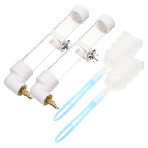 HEMOTON 2Sätze Papageien Wasserspender aus Automatische Trinkflasche für Vogelkäfige zu Installieren und Langlebig für Wellensittiche und Andere von HEMOTON