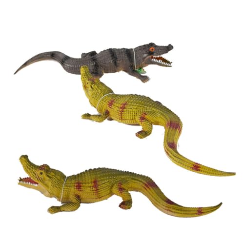 HEMOTON 2St Krokodil knifflige Spielzeuge kniffliges Spielzeug Dschungeltiere Halloween Spielzeug Halloween Toys Modelle Streichspielzeug für Tiere tierisches Spielzeug Krokodil von HEMOTON