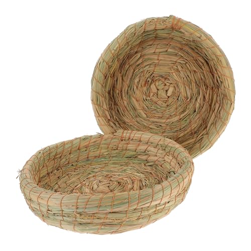 HEMOTON 2Stücke Handgewebtes Hamster Nest Aus Stroh Natürliche Schlafunterlage Für Kleintiere Haustier Zubehör Für Frettchen Und Hamster Komfortable HEMOTON 2Stücke Handgewebtes Hamster Nest Aus Stroh Natürliche Schlafunterlage Für Kleintiere Haustier Zubehör Für Frettchen Und Hamster Komfortable von HEMOTON