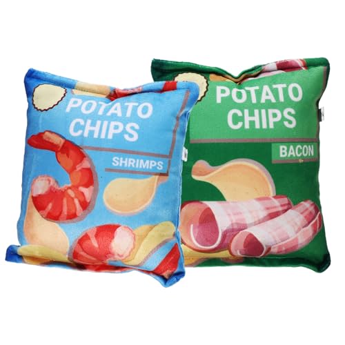HEMOTON 2Stücke Haustier Kauspielzeug Geräuschmachendes Molarenspielzeug für Strapazierfähiges Plüschspielzeug Kartoffel Chips Form für Welpen HEMOTON 2Stücke Haustier Kauspielzeug Geräuschmachendes Molarenspielzeug für Strapazierfähiges Plüschspielzeug Kartoffel Chips Form für Welpen von HEMOTON