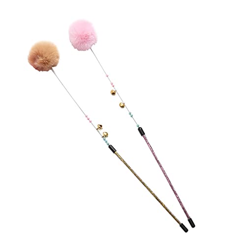 HEMOTON 2Stücke Katzenspielzeug Interaktive Katzenangel mit Plüschball und Glocke für Gesundes Braun für Stärkung Bindung zu Ihrem Haustier HEMOTON 2Stücke Katzenspielzeug Interaktive Katzenangel mit Plüschball und Glocke für Gesundes Braun für Stärkung Bindung zu Ihrem Haustier von HEMOTON