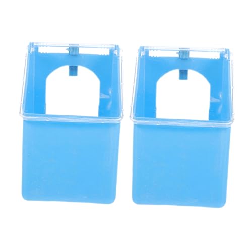 HEMOTON Hängender Vogel Futterspender aus Kunststoff für Papageien Wellensittiche Nymphensittiche 2 Stück Käfig Futterdispenser Vielseitig Einsetzbar Langlebig und Verschleißfest von HEMOTON