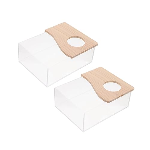 HEMOTON 2Stücke Teiliges Käfigsandkasten für Hamster Wear Resistente Badewanne für Kleine Haustiere als Sandbadkiste oder Toilette Transparentes Design HEMOTON 2Stücke Teiliges Käfigsandkasten für Hamster Wear Resistente Badewanne für Kleine Haustiere als Sandbadkiste oder Toilette Transparentes Design von HEMOTON