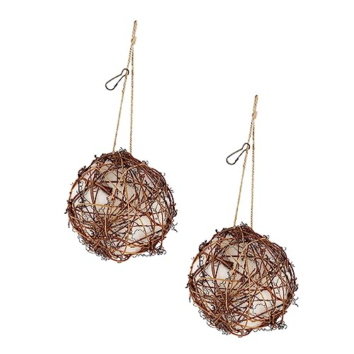 HEMOTON 2stücke Hängender Vogelfutterspender Aus Rattan Outdoor Vogelfutterspender Für Garten Hängender Mit Ausreichend Raum Für Futter HEMOTON 2stücke Hängender Vogelfutterspender Aus Rattan Outdoor Vogelfutterspender Für Garten Hängender Mit Ausreichend Raum Für Futter von HEMOTON