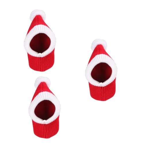 HEMOTON 3 Stck. Weihnachtliche Haustiermütze Rot Hautfreundliches Material Lustige Kopfbedeckung für Hunde und Katzen für Weihnachtsfeiern Pet Headwear Ornament HEMOTON 3 Stck. Weihnachtliche Haustiermütze Rot Hautfreundliches Material Lustige Kopfbedeckung für Hunde und Katzen für Weihnachtsfeiern Pet Headwear Ornament von HEMOTON