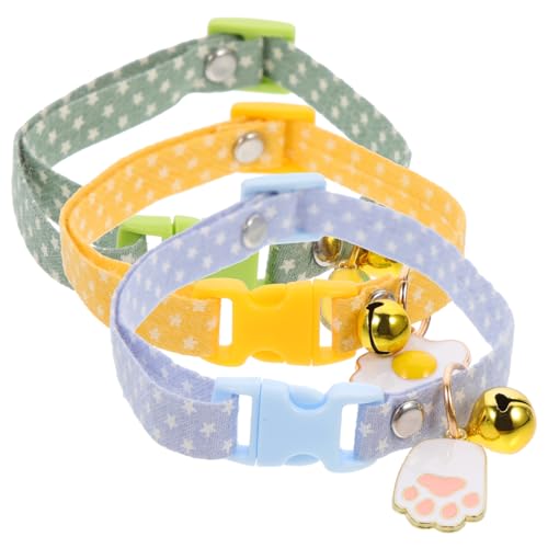HEMOTON 3stücke Katzenhalsband Mit Glöckchen Kleines Kätzchenhalsband Katzenglocke Kätzchenhalsbänder Katzenzubehör Für Katzenhalsband Für Kätzchen Mit von HEMOTON