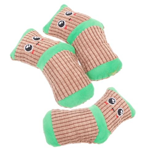 HEMOTON 3 Stück Beißspielzeug für Haustiere Welpentraining Hundespielzeug für Haustiere quietschend knuddelig Cartoon-Socken- Hunde Interaktives Plüsch Kaffee HEMOTON 3 Stück Beißspielzeug für Haustiere Welpentraining Hundespielzeug für Haustiere quietschend knuddelig Cartoon-Socken- Hunde Interaktives Plüsch Kaffee von HEMOTON