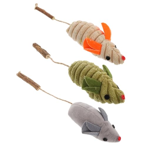 HEMOTON 3 Stück Catnip -Mausspielzeug Interaktives Kätzchen Plüsch Zahnen Spielzeuge katzenspielzeug Katze kauert Katzenanreicherungsspielzeug Polygonum Holz HEMOTON 3 Stück Catnip -Mausspielzeug Interaktives Kätzchen Plüsch Zahnen Spielzeuge katzenspielzeug Katze kauert Katzenanreicherungsspielzeug Polygonum Holz von HEMOTON