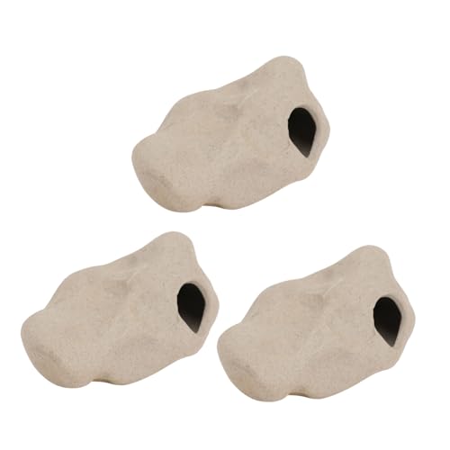HEMOTON 3 Stück Dekorative Keramik Garnelenhöhle für Aquarium Teiliges als Laichnest und Landschaftsprop für Harmonisches Aquarienumfeld von HEMOTON