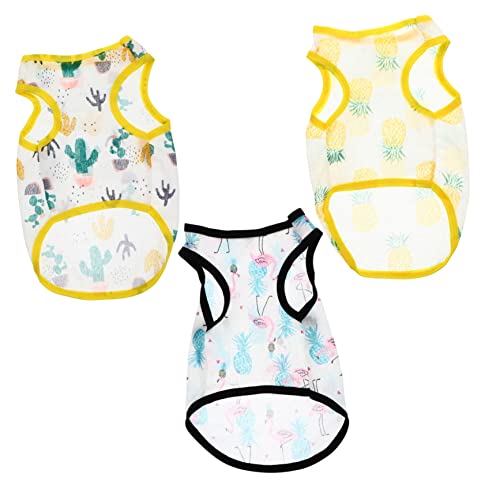 HEMOTON 3 Stück Haustier Coole Kleidung Hundekleider Kleines Hundemand Kühlung Haustierhemd Atmungsaktive Hundehemden Welpe Hunde-Outfits Kühlshirts für Hunde Polyester HEMOTON 3 Stück Haustier Coole Kleidung Hundekleider Kleines Hundemand Kühlung Haustierhemd Atmungsaktive Hundehemden Welpe Hunde-Outfits Kühlshirts für Hunde Polyester von HEMOTON