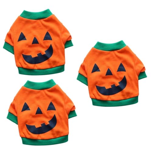 HEMOTON 3 Stück Haustierkürbiskleidung Kürbis-Shirt Haustier Kostüme Hunde-Outfits Haustierkostüm Halloween -Kostüme für Hunde kleines Hundebereich Hund Halloween Kostüm Hundekostüme von HEMOTON