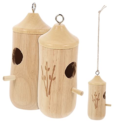 HEMOTON 3 Stück Hummingbird House Dekoration klein Häuser hängend im Freien Vogelnisthaus Vogelnest-Anhänger Vogelhaus Ornament Summenvogelnest dekoratives Vogelhaus hölzern HEMOTON 3 Stück Hummingbird House Dekoration klein Häuser hängend im Freien Vogelnisthaus Vogelnest-Anhänger Vogelhaus Ornament Summenvogelnest dekoratives Vogelhaus hölzern von HEMOTON