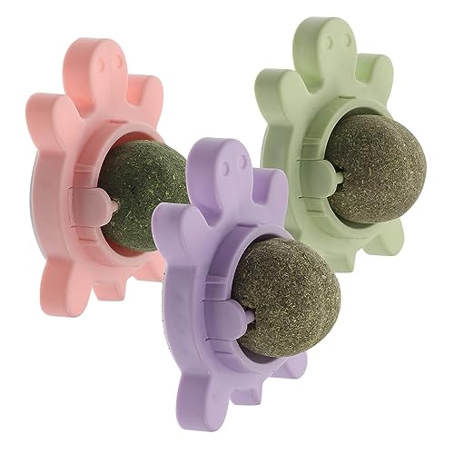 HEMOTON 3 Stück Katzenminze Ballspielzeug Haustier Katze Für Wohnungskatzen Kneifen Kätzchen Für Wohnungskatzen Drinnen Übungsspielzeug Für Katzen Jahe Cat - PVC von HEMOTON
