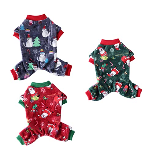 HEMOTON 3 Stück Kleidung für Haustiere klein Cosplay-Outfits für Haustiere Weihnachten Welpe Haustierkleidung Nachtwäsche für Hunde dekorative Hundebekleidung Korallenvlies HEMOTON 3 Stück Kleidung für Haustiere klein Cosplay-Outfits für Haustiere Weihnachten Welpe Haustierkleidung Nachtwäsche für Hunde dekorative Hundebekleidung Korallenvlies von HEMOTON
