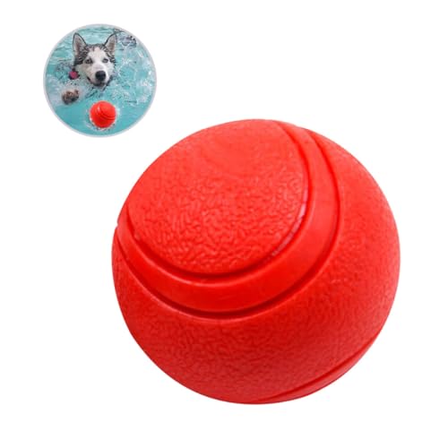 HEMOTON 3 Stück TPR Hundeball Rot Beißfestes Elastisches Welpen und Katzenspielzeug Widerstandsfähiger Trainingsball für Kleine bis Große Hunde Outdoor Geeignet Leicht zu Reinigen von HEMOTON