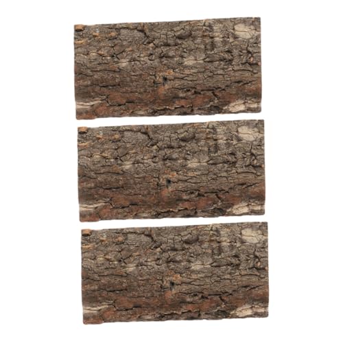 HEMOTON 3 Stück Teiliges Kork Terrarium Hintergrundset Natürliche Reptilienrinde für Aquarien und Terrarien Langlebige und Sichere Dekoration für Reptilien und Fische von HEMOTON