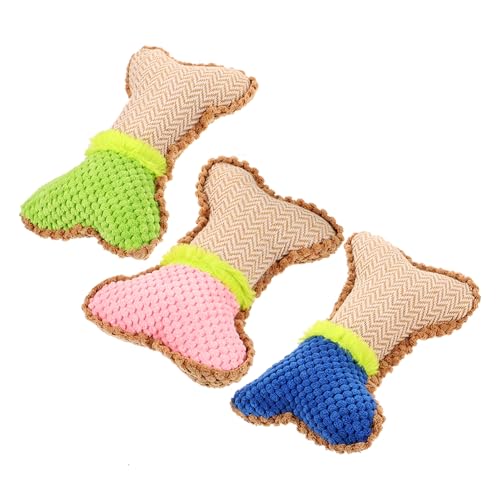 HEMOTON 3 Stück Weihnachts-Plüschtier mit Hundegeräusch Interactive Dog Toys hundewelpen hundegeschenk Welpenspielzeug Tiere Kauspielzeug für Hund Beißspielzeug für Haustier von HEMOTON