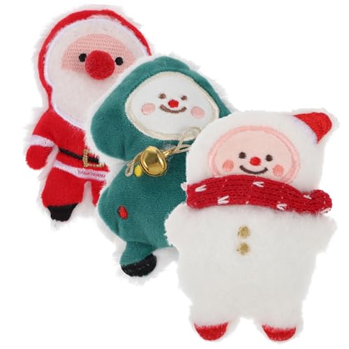 HEMOTON 3 Stück Weihnachtsplüschtiere für Katzen Weihnachtskatzenspielzeug Kätzchen drinnen Katzenminze für Katze Cartoon-Modellierkatzenspielzeug von HEMOTON