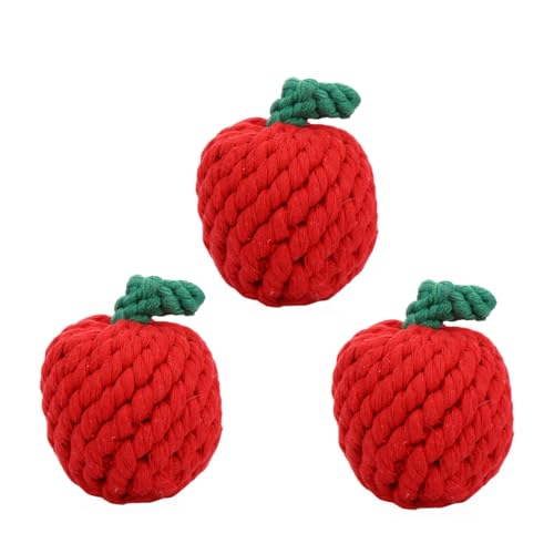 HEMOTON 3 Stück Welpenzähne Schleifspielzeug Hundestoßstange Ball Form Welpen drinnen Apfel Hundespielzeug interaktiv Hundespielzeug für Kauer Baumwollseil rot HEMOTON 3 Stück Welpenzähne Schleifspielzeug Hundestoßstange Ball Form Welpen drinnen Apfel Hundespielzeug interaktiv Hundespielzeug für Kauer Baumwollseil rot von HEMOTON