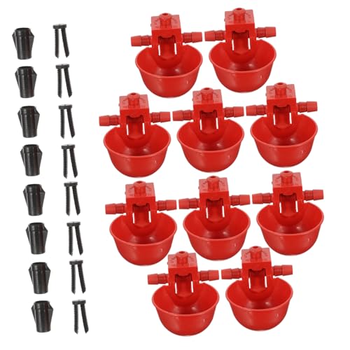 HEMOTON 30Stücke Teiliges Automatischer Trinkbecher für Geflügel Verstellbare Wasserzufuhr für Hühner Tauben und Vögel Langlebige Wassertränke für Haustiere von HEMOTON