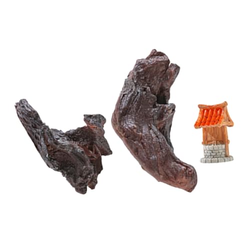 HEMOTON 3stücke Holz Aquarium Landschaftsdekoration Fisch Tank Dekor Natur Baumstamm Terrarium Zubehör Versteck Süßwasser Ornament Mikro Zweig Lebensraum Reptil von HEMOTON