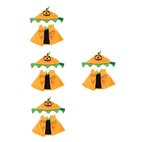 HEMOTON 4 Sätze Niedliches Teiliges Haustier Kostümset mit Bequemer Atmungsaktiver Umhangmütze Wendbar mit Halloween Kürbismotiv Passend für Hunde und Katzen für Halloween Party und HEMOTON 4 Sätze Niedliches Teiliges Haustier Kostümset mit Bequemer Atmungsaktiver Umhangmütze Wendbar mit Halloween Kürbismotiv Passend für Hunde und Katzen für Halloween Party und von HEMOTON