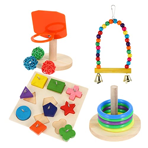 HEMOTON 4 Sets Papageienspielzeug Papageien Trainingsspielzeug Vogel Papagei Futtersuchspielzeug Großes Wellensittich Schaukel Nymphensittich Kauspielzeug Papageien Zum Aufhängen HEMOTON 4 Sets Papageienspielzeug Papageien Trainingsspielzeug Vogel Papagei Futtersuchspielzeug Großes Wellensittich Schaukel Nymphensittich Kauspielzeug Papageien Zum Aufhängen von HEMOTON